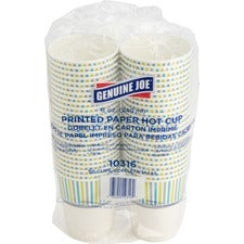 Genuine Joe 8 oz Hot Beverage Cups [CUP;PAPER;HOT;PRINTED;8OZ-PK]