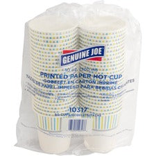 Genuine Joe 10 oz Hot Beverage Cups [CUP;PAPER;HOT;PRINTED;10OZ-PK]