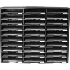 Storex Stackable Literature Sorter [ORGANIZER;LIT;30 CMP;BK-EA]