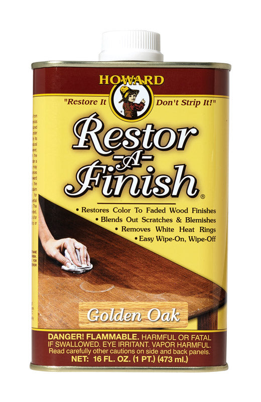 HOWARD - Howard Restor-A-Finish Semi-Transparent Golden Oak Oil-Based Wood Restorer 1 pt