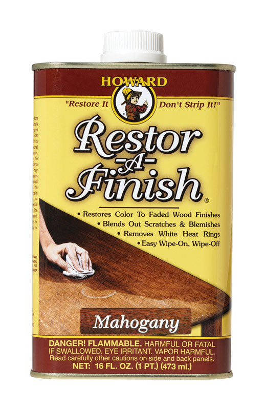 HOWARD - Howard Restor-A-Finish Semi-Transparent Mahogany Oil-Based Wood Restorer 1 pt