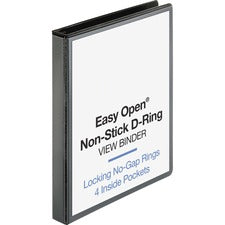 Business Source Locking D-Ring View Binder [BINDER;VIEW;D-RING;1";BK-EA]