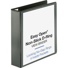 Business Source Locking D-Ring View Binder [BINDER;VIEW;D-RING;2";BK-EA]