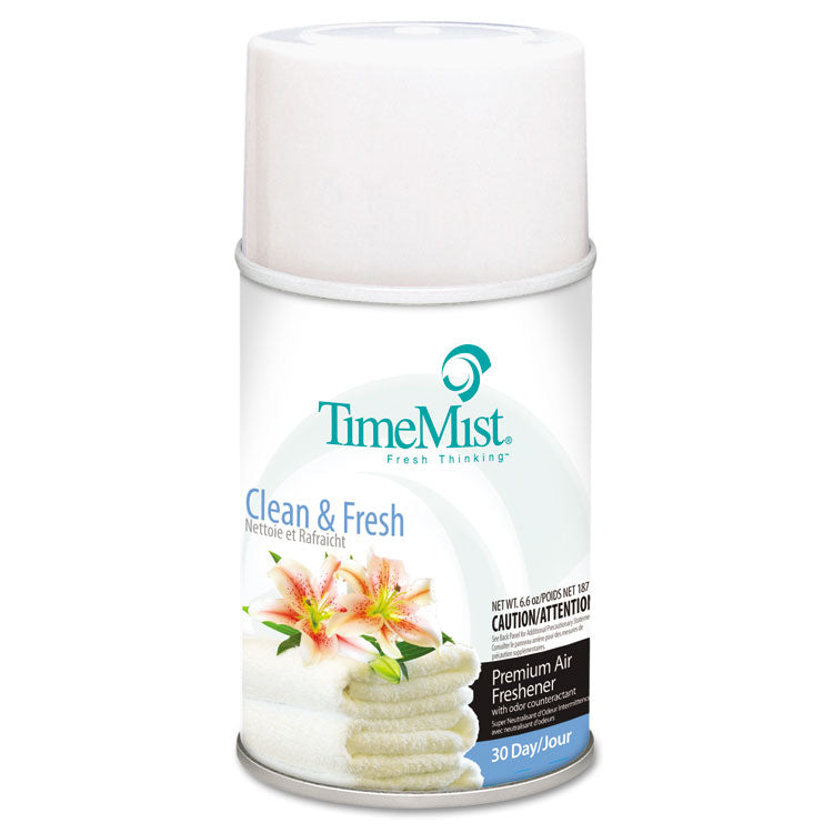 TimeMist - Premium Metered Air Freshener Refill, Clean N Fresh, 6.6 oz Aerosol Spray