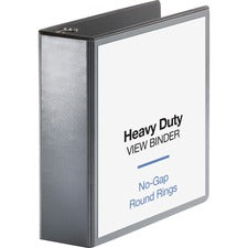 Business Source Heavy-duty View Binder [BINDER;VIEW;ROUND;3";BK-EA]