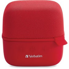 Verbatim Bluetooth Speaker System - Red - 100 Hz to 20 kHz - TrueWireless Stereo - Battery Rechargeable - 1 Pack [SPEAKER;BLUETOOTH;CUBE;RD-EA]