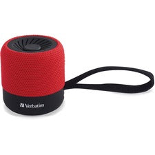 Verbatim Bluetooth Speaker System - Red - 100 Hz to 20 kHz - TrueWireless Stereo - Battery Rechargeable - 1 Pack [SPEAKER;BLUETOOTH;MINI;RD-EA]