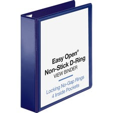 Business Source Easy Open Nonstick D-Ring View Binder [BINDER;VIEW;EO;D-RING;2";NY-EA]