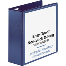 Business Source Easy Open Nonstick D-Ring View Binder [BINDER;VIEW;EO;D-RING;4";NY-EA]