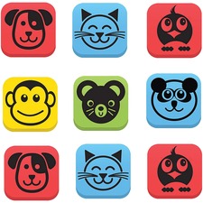 Flipside Student Animal Whiteboard Eraser Set