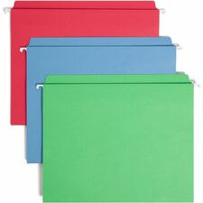 Smead FasTab Straight Tab Cut Letter Recycled Hanging Folder [FOLDER;HNG;LTR;FT;STRT;AST-BX]