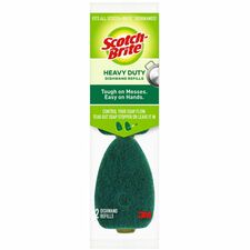 Scotch-Brite Heavy-Duty Dishwand Refills - 2.9" Height x 2.2" Width - 14/Carton - Green