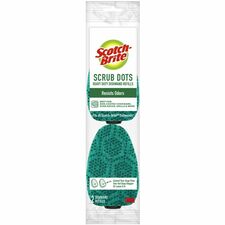 Scotch-Brite Scrub Dots Dishwand Refill - 3.5" Width x 4.4" Length - 14/Carton - Green