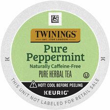 Twinings of London Pure Peppermint Herbal Tea K-Cup - 0.1 oz - 24 / Box