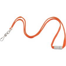 Advantus Neon Breakaway Lanyard - 12 / Pack - 0.5" Width x 36" Length - Neon Orange