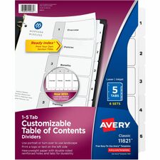 Avery&reg; Classification Folder 5-tab TOC Dividers