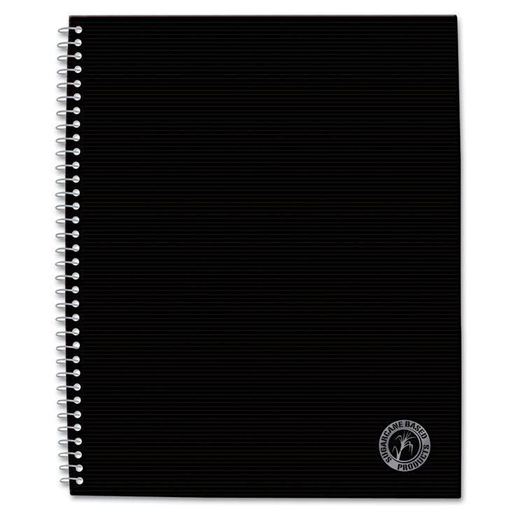 Universal - Deluxe Sugarcane Based Notebooks, Coated Bagasse Cover, 1-Subject, Medium/College Rule, Black Cover, (100) 11 x 8.5 Sheets