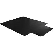 Advantagemat&reg; Black Vinyl Lipped Chair Mat for Hard Floor - 45" x 53"