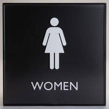 Lorell Women's Restroom Sign [SIGN;8"X8";ADA;WOMENS;RR-EA]