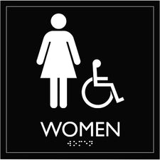 Lorell Women's Handicap Restroom Sign [SIGN;8"X8";ADA;WOMENS;ACC-EA]