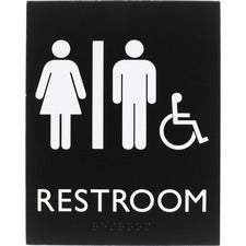 Lorell Unisex Handicap Restroom Sign [SIGN;8.5X6.75ADA;UNISX;ACC-EA]