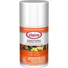 Claire Mega Mango Metered Air Freshener - Aerosol - 330 Sq. ft. - 10 fl oz (0.3 quart) - Mango - 30 Day - 12 / Pack