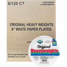 AJM 9" Original Heavyweight Plates [PLATE;PAPER;HVYWEIGHT;9";WE-CT]