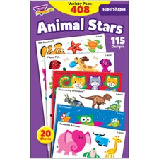 Trend Animal Fun Stickers Variety Pack [STICKER;ANIMALS;VARPK;408-PK]