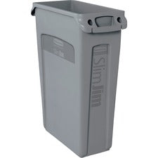 Rubbermaid Commercial Slim Jim 23-Gallon Vented Waste Containers [WASTECAN;VNTD;SLIMJIM;23G-RCP262073BLU]