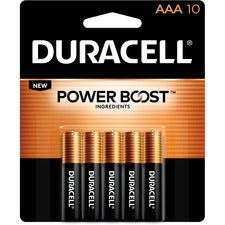 Duracell Coppertop Alkaline AAA Battery 10-Packs - For Multipurpose - AAA - 1.5 V DC - 400 / Carton