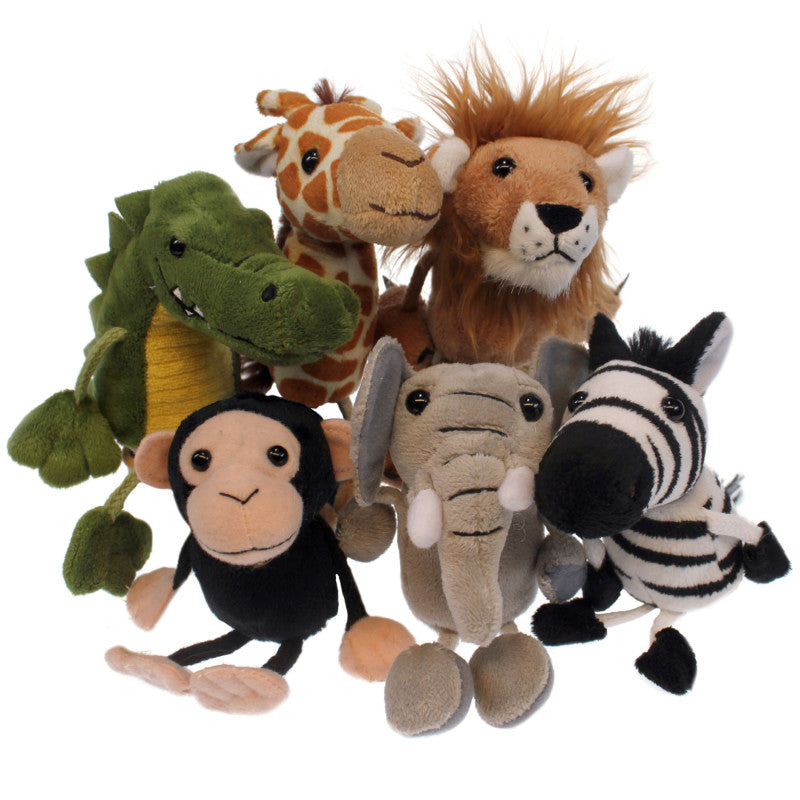 THE PUPPET COMPANY - African Animals Finger Puppets, Set of 6