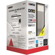 Satco 7.5W BR30 LED Bulb [BULB;LED;BR30;7.5W;30K;DIMM-EA]