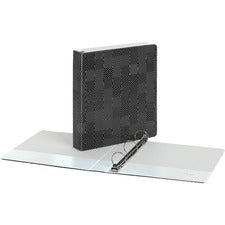 Oxford 1-1/2" Back-mounted Round Ring Binder [BINDER;1.5";BLACKLABYRINTH-EA]