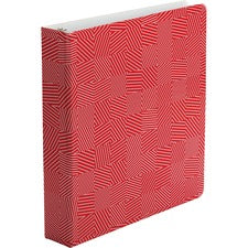 Oxford 1-1/2" Back-mounted Round Ring Binder [BINDER;1.5";REDLABYRINTH-EA]