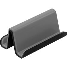 Advantus Fusion Collection Business Card Holder - 3" x 3" x 2.5" x - Plastic, Polystyrene - 1 Each - Gray, Black