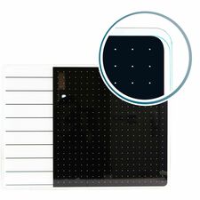 Viztex&reg; Glacier White & Black Plan & Grid Glass Dry Erase Board - 17" x 23"