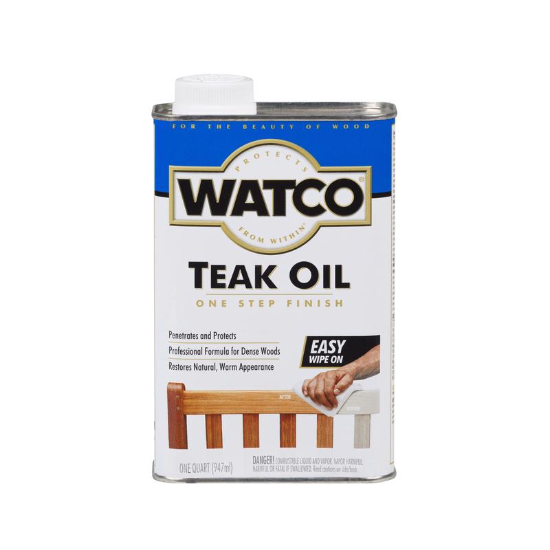 WATCO - Watco Transparent Clear Oil-Based Teak Oil 1 qt - Case of 4 [A67141]