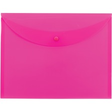 Smead Letter File Wallet - 8 1/2" x 11" - Pink - 10 / Box