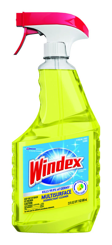 WINDEX - Windex Fresh Citrus Scent Multi-Surface Cleaner Liquid 23 oz - Case of 8