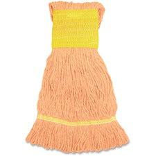 Genuine Joe Wide Band Small Mophead [MOP;SMALL;ORANGE;BLEND;WIDE-EA]
