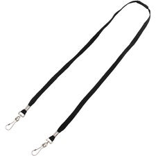 Advantus Face Mask Lanyard - 10 / Pack - J-Hook Attachment - 30" Length - Black