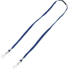 Advantus Face Mask Lanyard - 10 / Pack - J-Hook Attachment - 30" Length - Blue