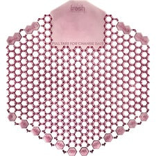 Fresh Products Wave 3D Urinal Screen - Splash Resistant, Anti-bacterial, Odorless - 10 / Pack - Red