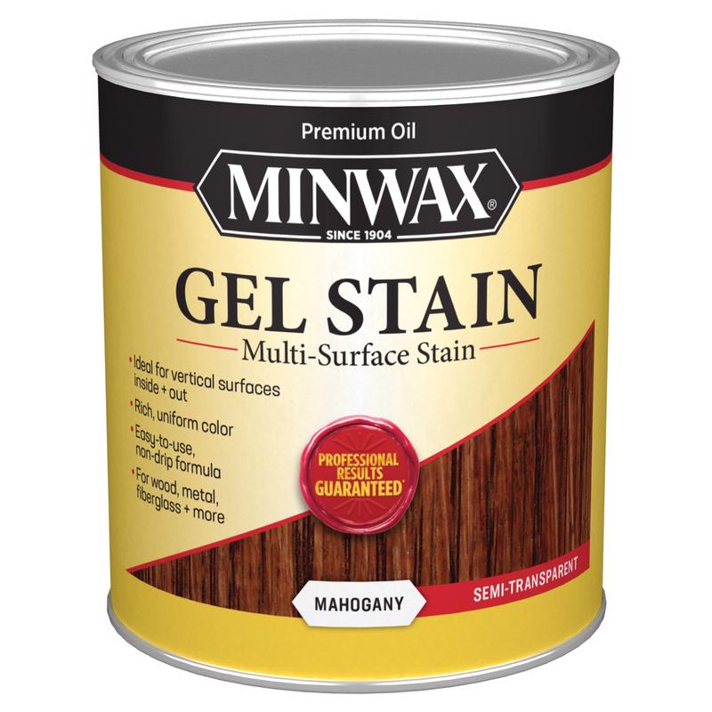 MINWAX - Minwax Semi-Transparent Mahogany Oil-Based Gel Stain 1 qt