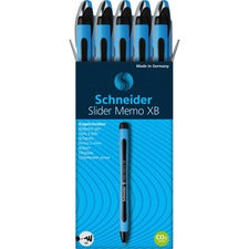 Schneider Slider Memo XB Ballpoint Pen [PEN;SLIDER MEMO XB;1.4MM;BK-PK]