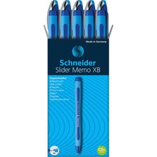 Schneider Slider Memo XB Ballpoint Pen [PEN;SLIDER MEMO XB;1.4MM;BE-PK]