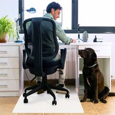 Cleartex&reg; Polypropylene Rectangular Anti-Slip Foldable Chair Mat for Hard Floors - 46" x 57"