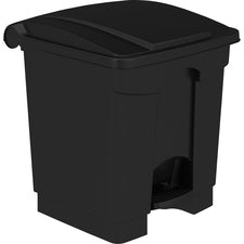 Safco Plastic Step-on Waste Receptacle [TRASH;RECEPTACLE;BK;8 GAL-CT]