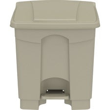 Safco Plastic Step-on Waste Receptacle [TRASH;RECEPTACLE;TAN;8 GAL-CT]