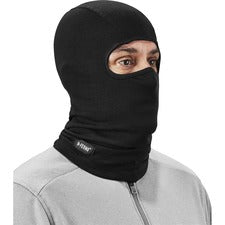 Ergodyne N-Ferno 6824 Balaclava Face Mask - Wool Blend - Fabric, Wool - Black